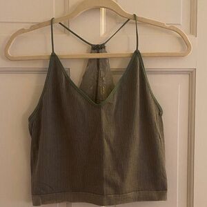 SO Olive Strappy Camisole Top